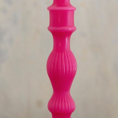 Candlestick Shaped Candle Fuchsia Large