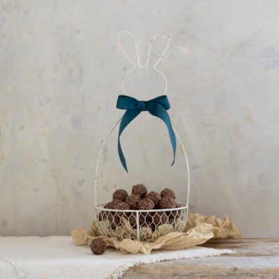 Bunny Basket Antique White