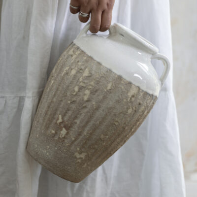 Vase with Handles White Large