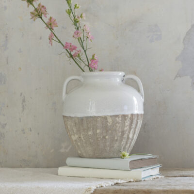 Vase with Handles White Small
