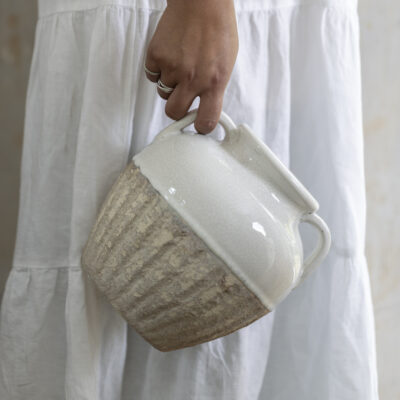 Vase with Handles White Small