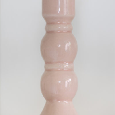 Candle Holder Blush Crackle Large
