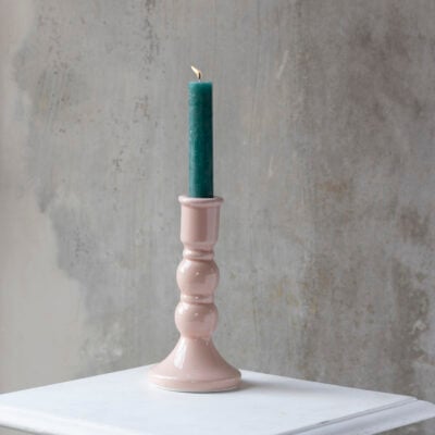 Candle Holder Blush Crackle Large