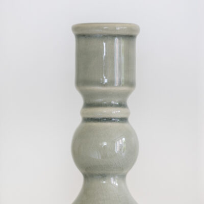 Candle Holder Romano Green Crackle Small