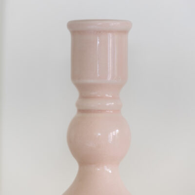 Candle Holder Blush Crackle Small