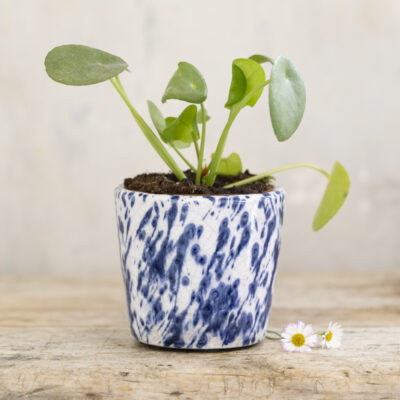 Mini Old Style Dutch Pot Blue Splatter