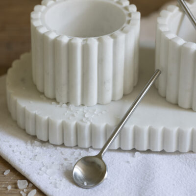 Banswara Marble Pinch Pots with Tray