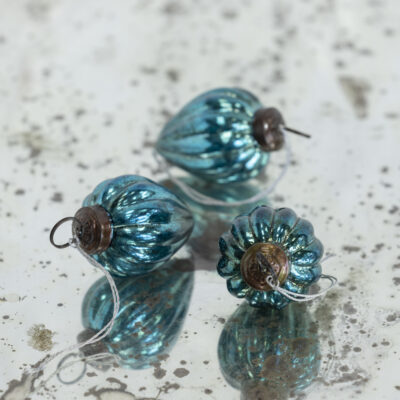 Ribbed Gourd Decoration Teal