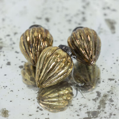 Ribbed Gourd Decoration Gold
