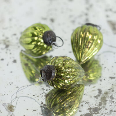 Ribbed Gourd Decoration Green