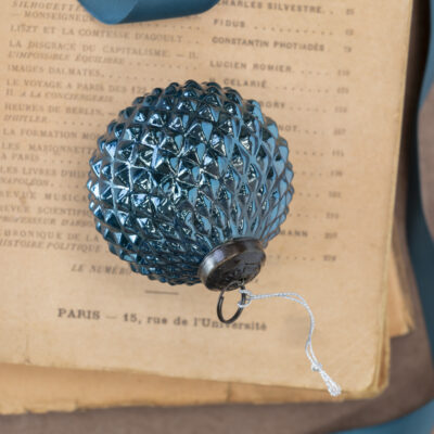 Textured Round Decoration Turquoise Small