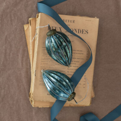Beaded Cone Decoration Blue
