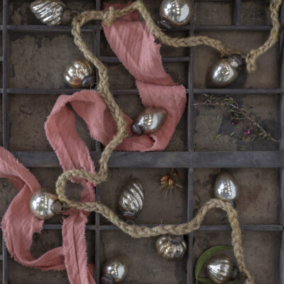 Antique Silver Bauble Garland