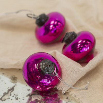 Shiny Pink Onion Bauble