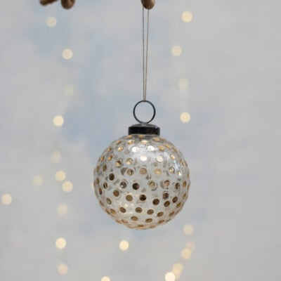 Gold Spot Confetti Bauble Round