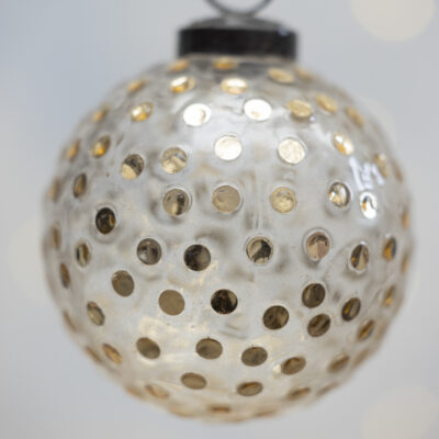 Gold Spot Confetti Bauble Round