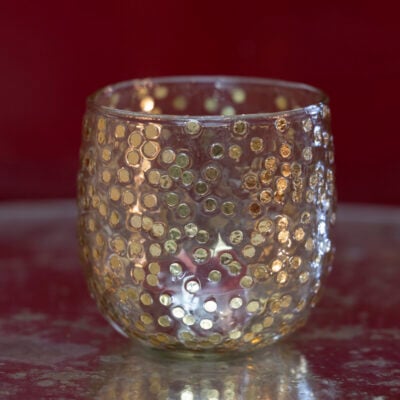 Gold Spot Confetti Votive