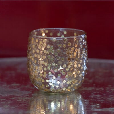 Gold Spot Confetti Votive