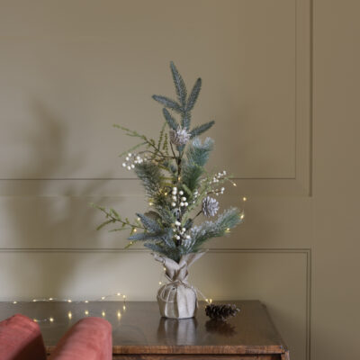 White Berry & Fircone Tree Large