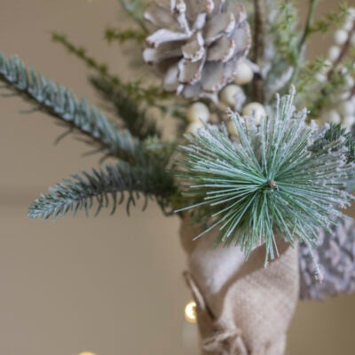 White Berry & Fircone Tree Small