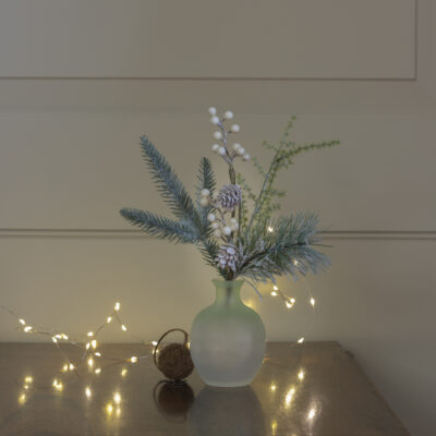 White Berry & Fircone Sprig