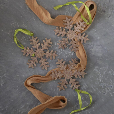 Stellar Snowflake Glitter Gold