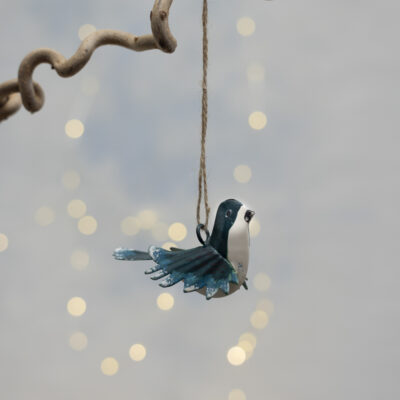 Decorative Hanging Bird Decoration Blue