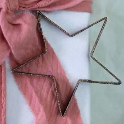 Hanging Star Decoration Antique Gold Small