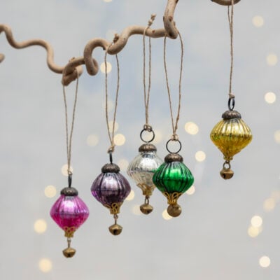Mini Bell Lantern Decorations on Loop Set of 5