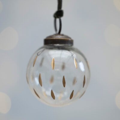Gold Etched Dash Decoration Round on Velvet Ribbon