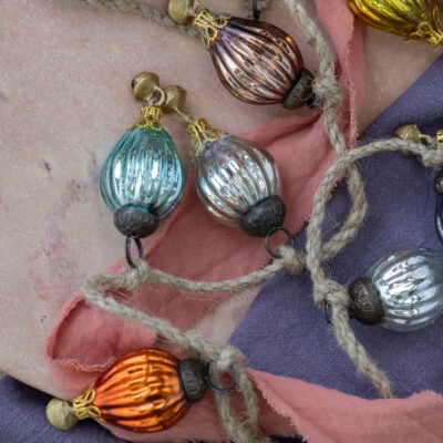 Mini Bell Lantern Garland on Jute Rope