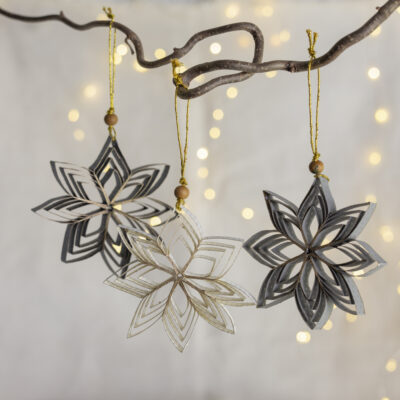 Paper Snowflake Decorations Set of 6