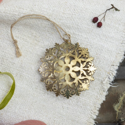 Decorative Snowflake Hanging Decoration Gold