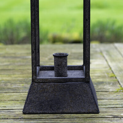 Metal Dinner Candle Holder Antique Brown