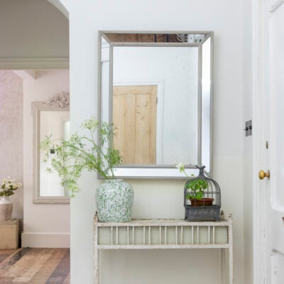 Bevelled Mirror Antique Grey