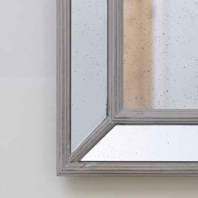 Bevelled Mirror Antique Grey