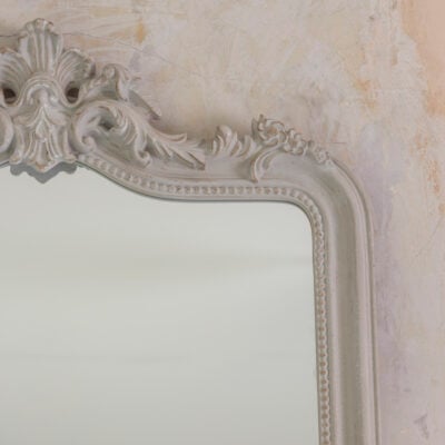 Ornate Mirror Antique Grey