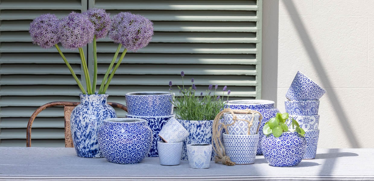 Blue Dutch Planters
