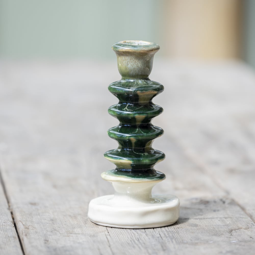 Glazed Candlestick Green