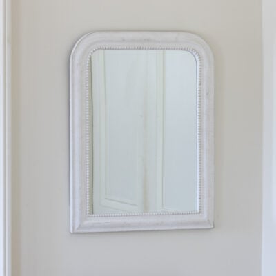 Vintage Mirror Antique White Small