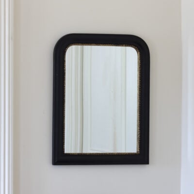Vintage Mirror Black With Gold Rim Petite